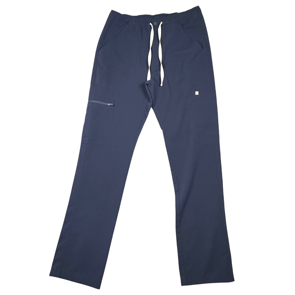 FIGS Cairo Cargo Scrub Pants Mens Small Navy Blue Drawstring Stretch Medical